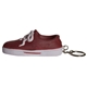 aerial view a red/white sneaker keyring stress reliever, image 1 of 7
