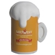 aerial view a yellow/white beer mug stress reliever, image 1 of 7