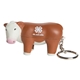 aerial view a brown/white steer stress reliever keyring, image 1 of 6
