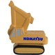 aerial view a yellow/black excavator stress reliever, image 1 of 6