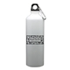 aerial view a white aluminum 28 oz sports bottle, image 1 of 3