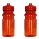 aerial view a red ultra lite 20 oz sports bottle, image 1 of 2