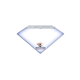 a white diamond shaped memo board