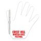 a white open hand memo board