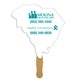 a white south carolina state shape hand fan full color (1 side) - paper products