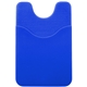 a blue silicone credit card phone wallet
