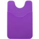 a purple silicone credit card phone wallet