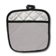 aerial view a silver with black trim therma - grip large pocket pot holder, image 1 of 2