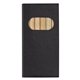 aerial view a black 6- piece colored pencil set, image 1 of 3