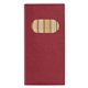 aerial view a red 6- piece colored pencil set, image 1 of 3