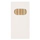 aerial view a white 6- piece colored pencil set, image 1 of 3
