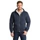 aerial view a navy cornerstone(r) heavyweight sherpa - lined hooded fleece jacket, image 1 of 6