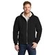 aerial view a black cornerstone(r) heavyweight sherpa - lined hooded fleece jacket, image 1 of 6