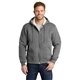 aerial view a grey cornerstone(r) heavyweight sherpa - lined hooded fleece jacket, image 1 of 6