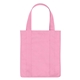 aerial view a pink non - woven shopper tote bag, image 1 of 2