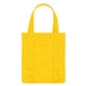 aerial view a yellow non - woven shopper tote bag, image 1 of 2