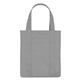aerial view a gray non - woven shopper tote bag, image 1 of 2