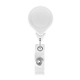 a solid white tear drop retractable badge holder