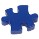 aerial view a blue connecting puzzle piece - stress reliever, image 1 of 2