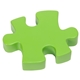 aerial view a lime green connecting puzzle piece - stress reliever, image 1 of 2