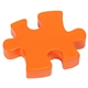 aerial view a orange connecting puzzle piece - stress reliever, image 1 of 2