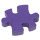 aerial view a purple connecting puzzle piece - stress reliever, image 1 of 2