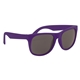 aerial view a solid purple two tone rubberized sunglasses, image 1 of 3