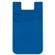 aerial view a blue dual pocket silicone phone wallet, image 1 of 2