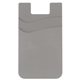 aerial view a gray dual pocket silicone phone wallet, image 1 of 2