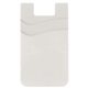 aerial view a white dual pocket silicone phone wallet, image 1 of 2