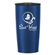 aerial view a metallic blue with charcoal lid 20 oz himalayan tumbler, image 1 of 6