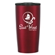 aerial view a metallic red with charcoal lid 20 oz himalayan tumbler, image 1 of 6
