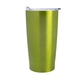 aerial view a metallic green with clear lid 20 oz himalayan recycled tumbler, image 1 of 2