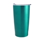 aerial view a metallic teal with clear lid 20 oz himalayan recycled tumbler, image 1 of 2