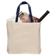 a natural/royal good value natrual cotton shoulder tote