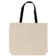 a natural/black good value natrual cotton shoulder tote