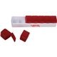a white/translucent red removable weekly pill box