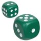 aerial view a green dice - stress reliever, image 1 of 2