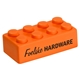 aerial view a orange building block individual piece - stress reliever, image 1 of 2