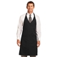aerial view a black port authority(r) easy care tuxedo apron with stain release, image 1 of 4