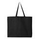 aerial view a black q - tees - 25l jumbo tote, image 1 of 2