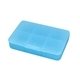 a crystal blue tablet tote pill box