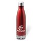 a red 17 oz stainless steel double walled cola bottle