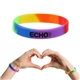 a rainbow vibrant rainbow pride bracelet