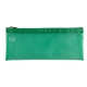 aerial view a frost green frosted pencil pouch, image 1 of 2