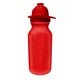 aerial view a red 20 oz value cycle bottle w / fireman helmet pushn pull cap, image 1 of 2