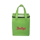 aerial view a lime green non - woven portage cubic lunch cooler bag, image 1 of 3