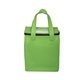 aerial view a lime green non - woven portage cubic lunch cooler bag, image 1 of 3