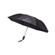 aerial view a black auto - open folding umbrella, image 1 of 2