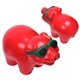 aerial view a red cool piggy - squishy stress relievers, image 1 of 2